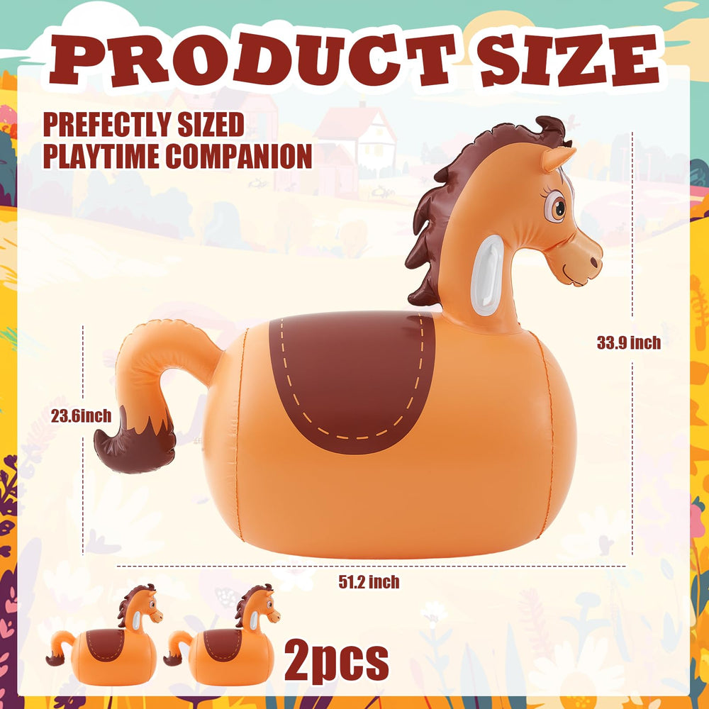 Hiboom two-pack horse bouncers for party setup and fun