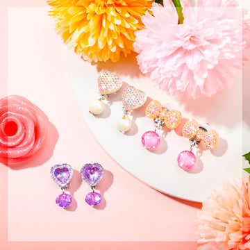 Hicarer butterfly clip-on earrings, perfect for parties and imaginative play.
