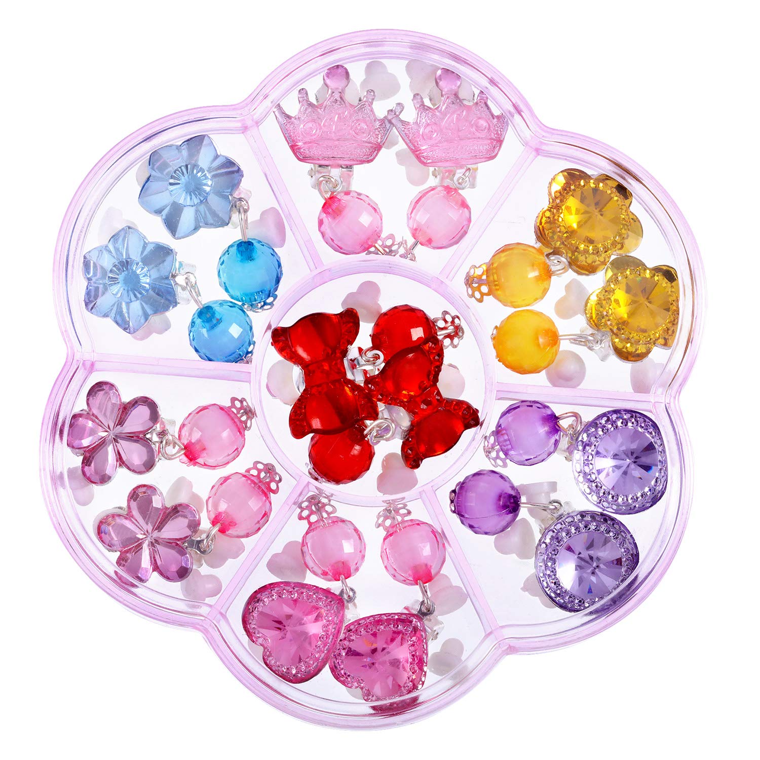 Hicarer crystal clip-on earrings offer multiple styles for easy outfit matching.