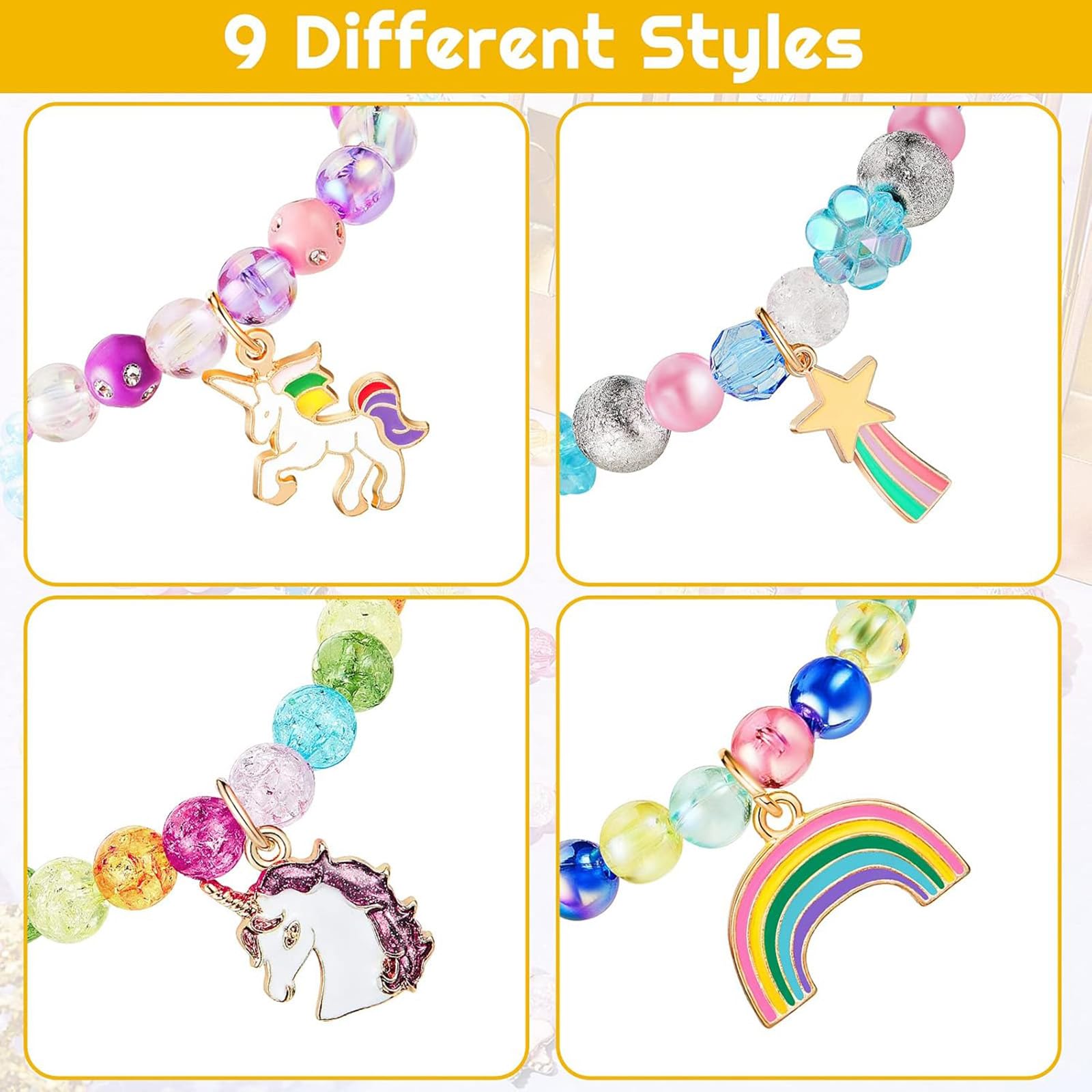 Hicarer elastic woven bracelet 6.5-inch diameter fits most kids comfortably.