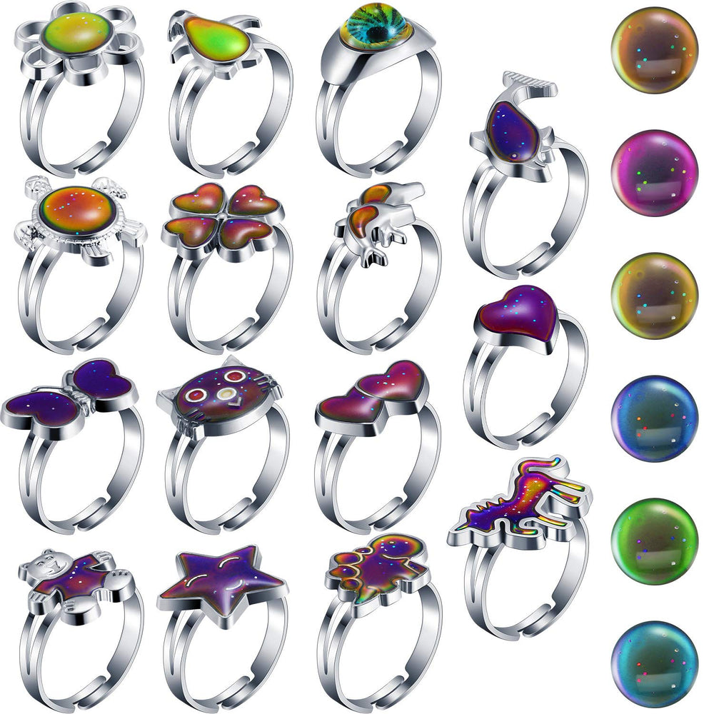 Hicarer mood rings animal-design collection for playful daily wear