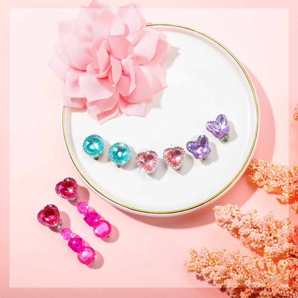 Hicarer short-pendant clip-on earrings, lightweight and easy to wear all day.