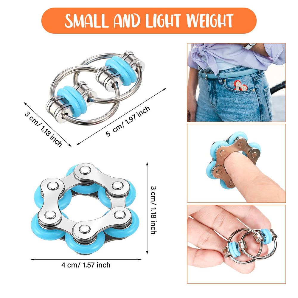 Hicarer six-roller bike chain toy on desk for quiet concentration