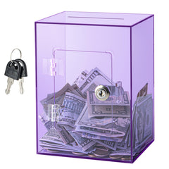 Hicocool clear piggy bank with lock for visual saving motivation.