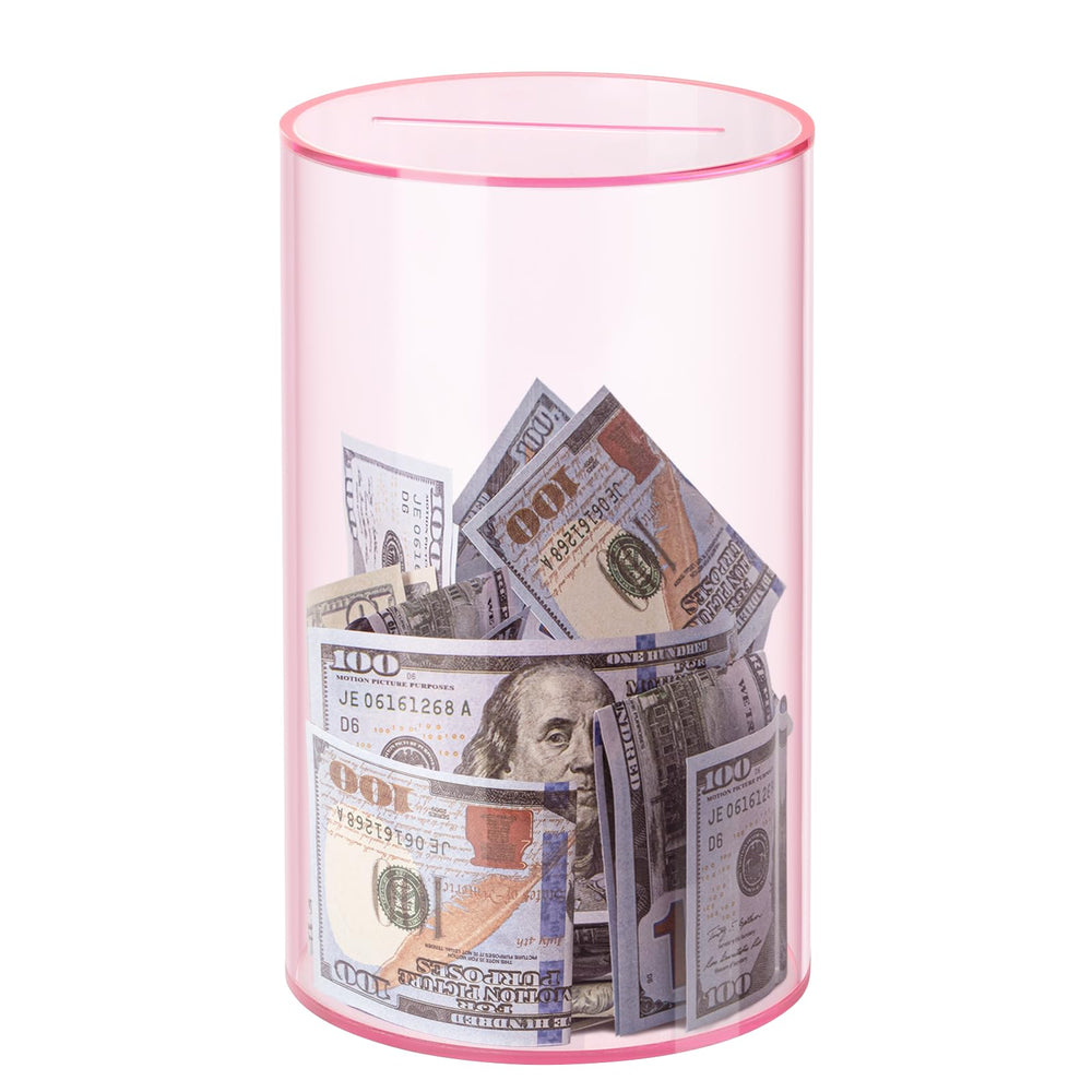 Hicocool clear piggy bank with transparent design to visualize savings growth