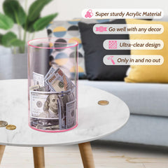 Hicocool piggy bank deposit slot shows easy coin and note entry