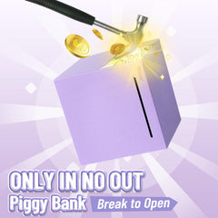 Hicocool piggy bank makes a gift with glittery purple charm.