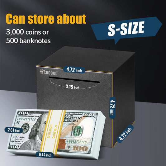 hicocool piggy bank starry-black finish resists fingerprints and glare