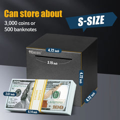 hicocool piggy bank starry-black finish resists fingerprints and glare
