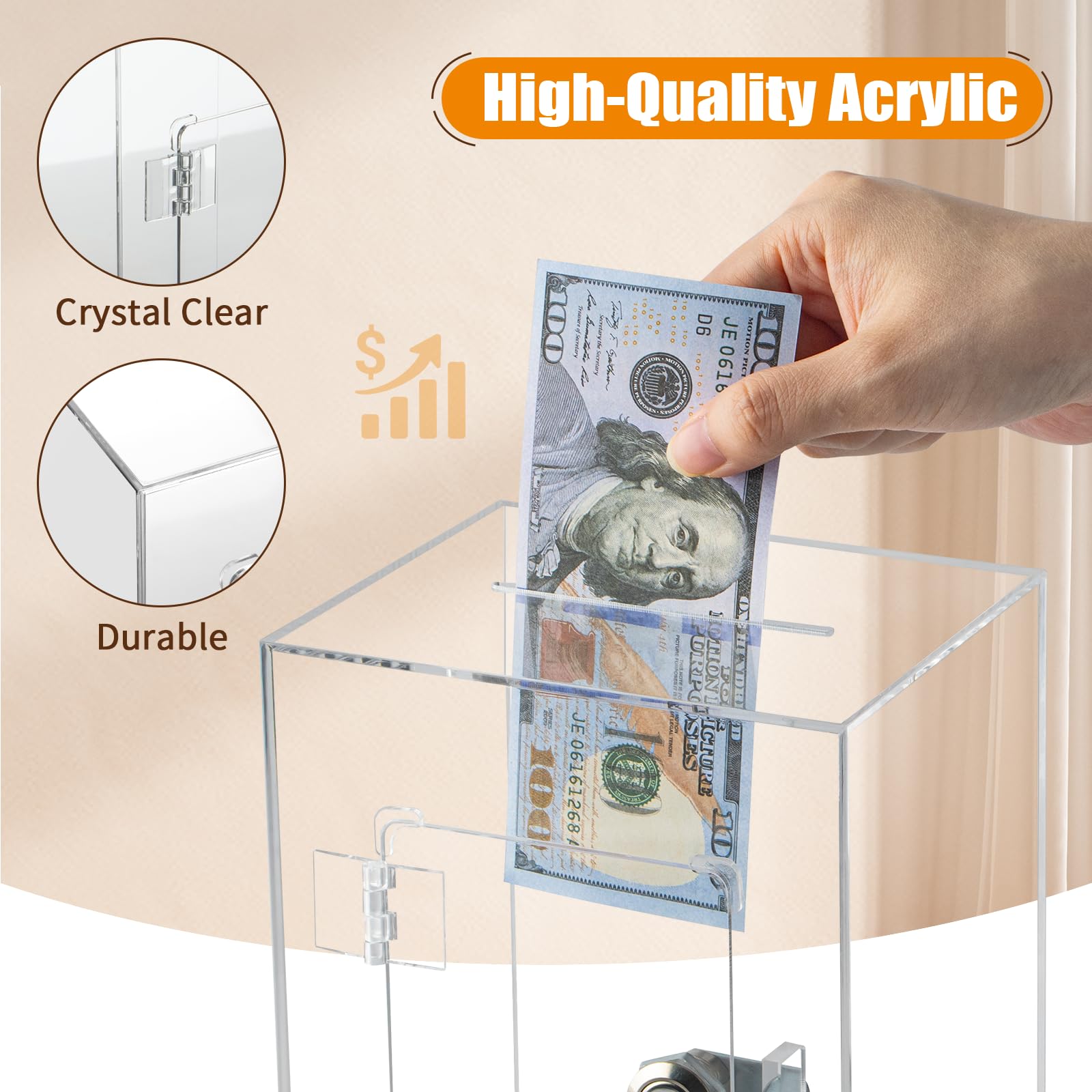 Hicocool rectangular money box sits on a desk, blending with decor while saving.