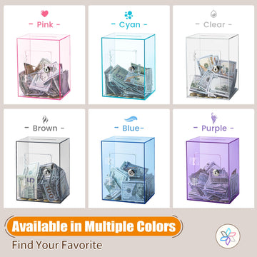 Hicocool rectangular money box on desk blends with decor and organization.