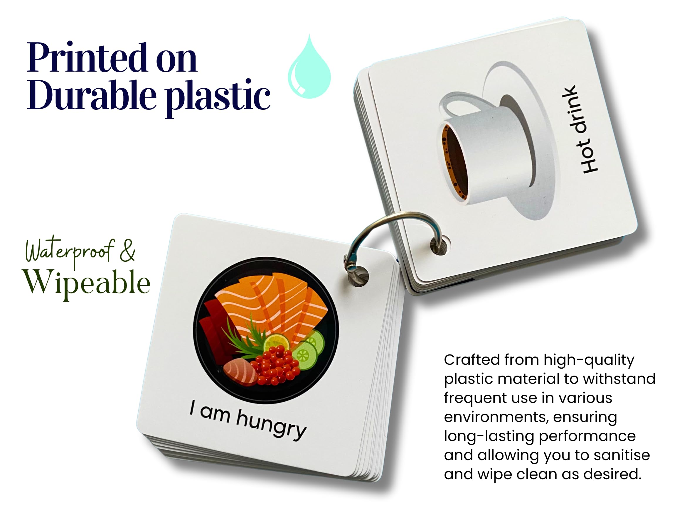 Hidaya Prints 75x75mm cards are compact for portable communication anywhere.