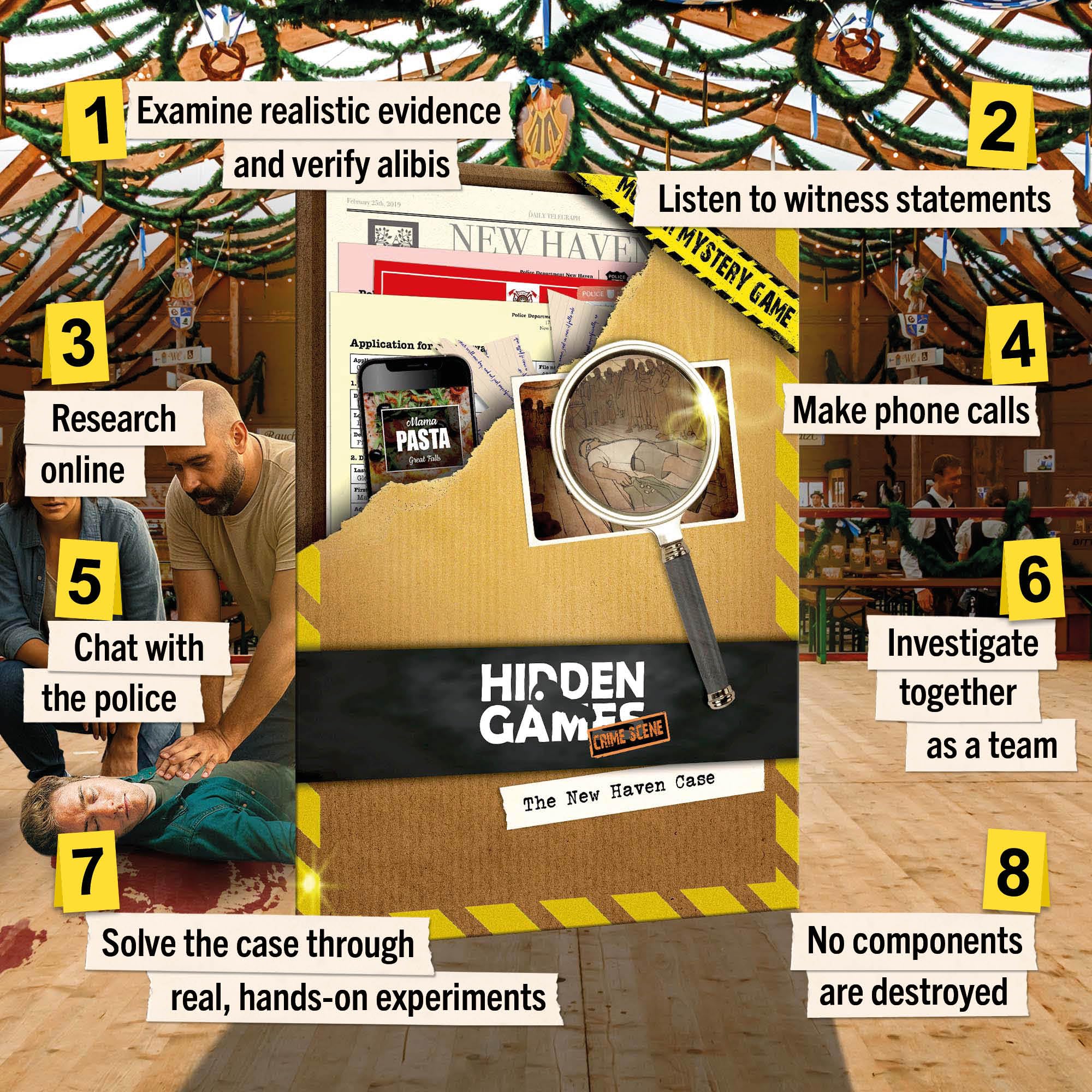 Hidden Games evidence collection with 30+ pieces supports engaging investigations