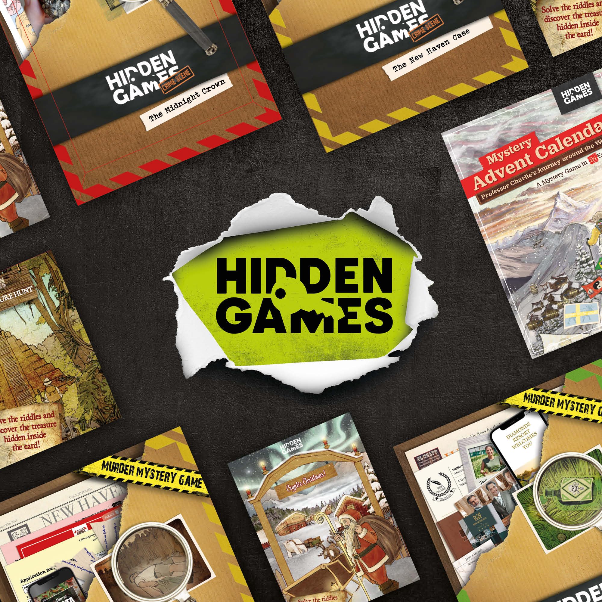 Hidden Games packaging hints at mystery-filled fun and age-friendly gaming