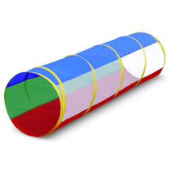 Hide N Side 6ft crawl-through tunnel pops open for quick indoor play
