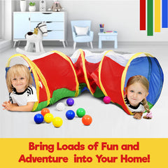 Hide N Side tunnel folds flat for compact storage after play