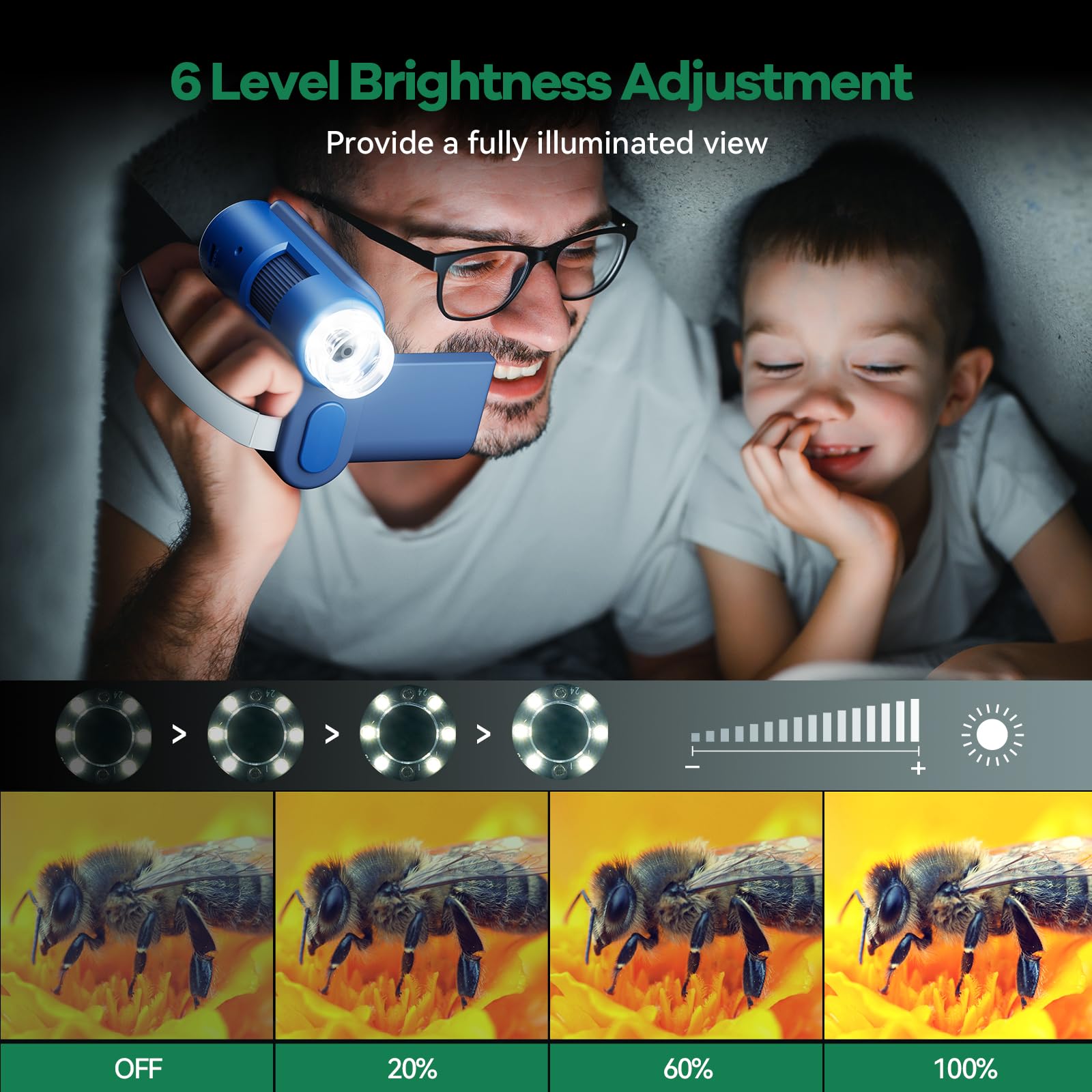Hideal HP20 built-in microphone adds synchronized audio to videos.