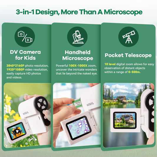 Hideal HP20 DV camera function captures discoveries with visuals
