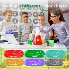 Hideal HP60 color filters—green blue orange purple gray—enhance observations.