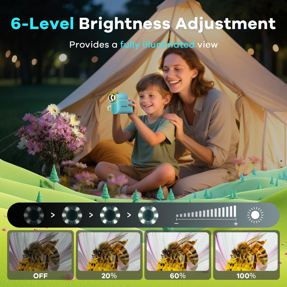 Hideal HP60 IPS six brightness levels ensure clear illumination.