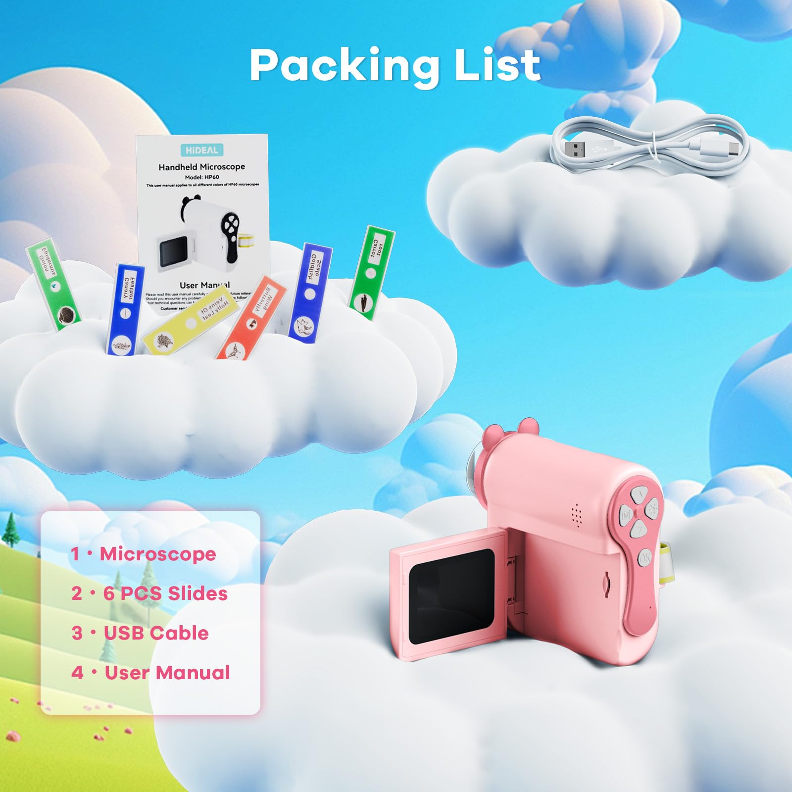 Hideal HP60 compact pocket design fits small hands for travel learning
