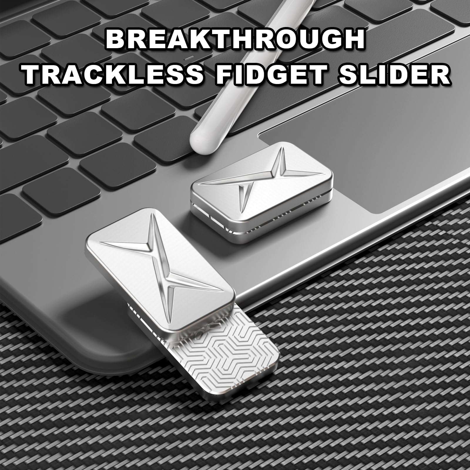 HIDEDC Breakthrough Fidget Slider side grip highlights ergonomic shape for one-handed use.