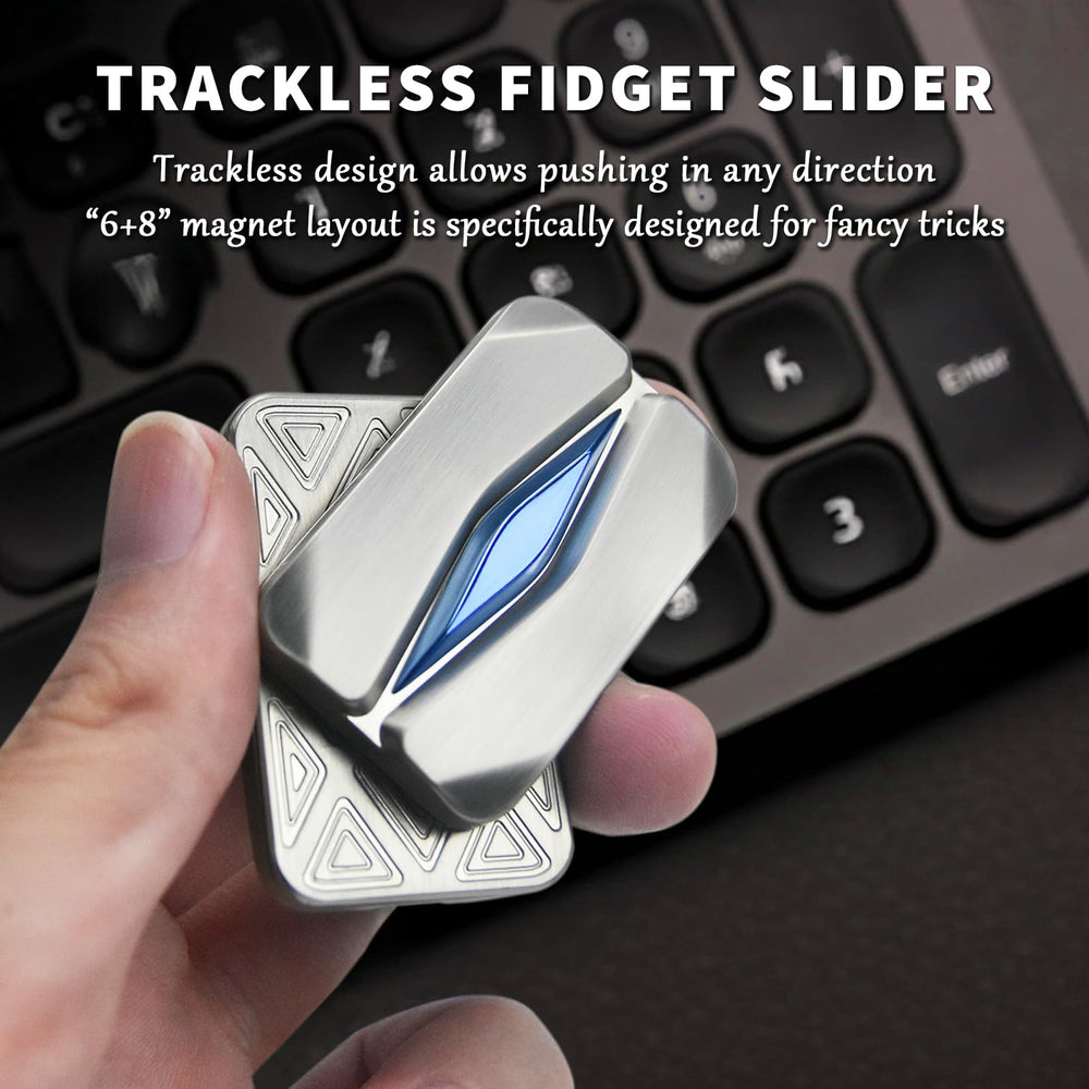 HIDEDC Mountain Fidget Slider magnet layout reveals 6+8 magnets for advanced tricks.