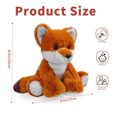 Hideekoog fox plush toy 8.5 inch, perfect for travel and on-the-go play
