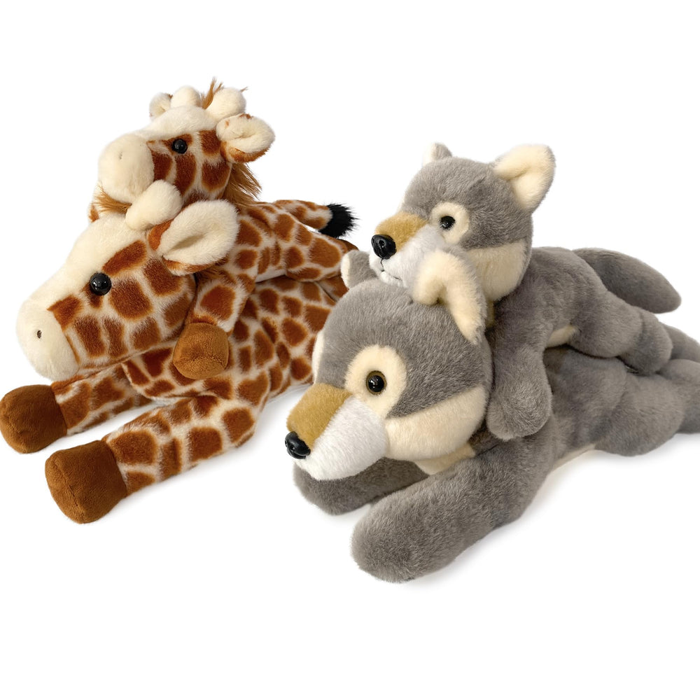 Hideekoog giraffe plush used as bedroom decor to brighten spaces.