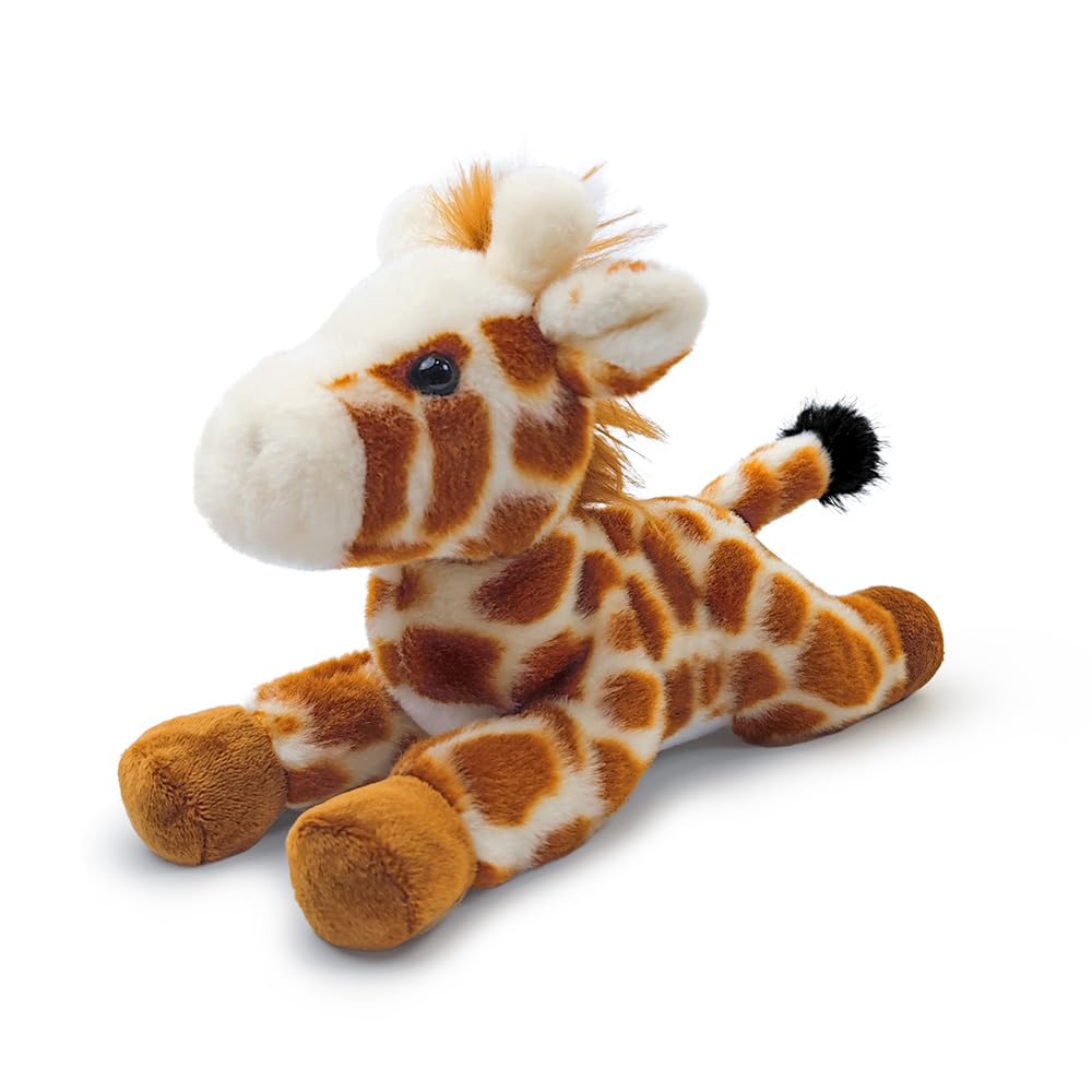 Hideekoog giraffe stuffed animal lying down, 8-inch plush, cozy bedtime companion