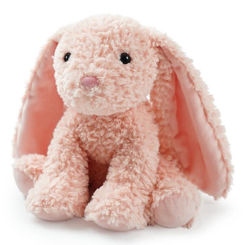 Hideekoog pink bunny plush, easy to clean by hand or machine