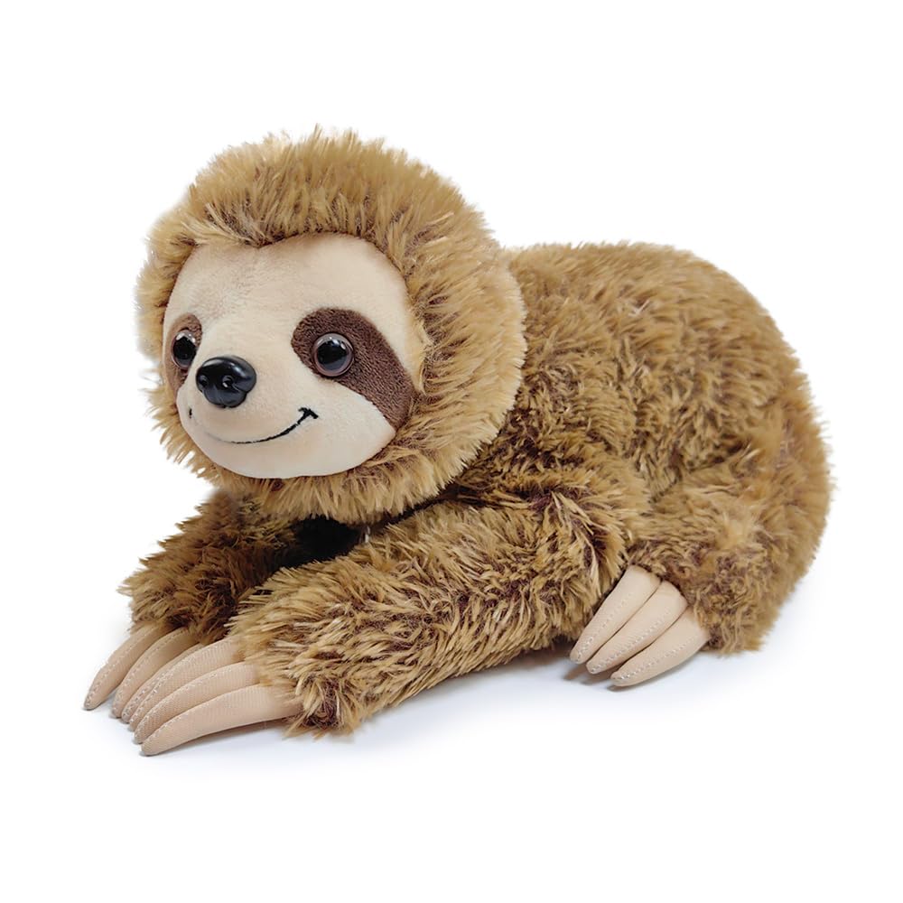 Hideekoog realistic sloth plush standing pose for shelf decor