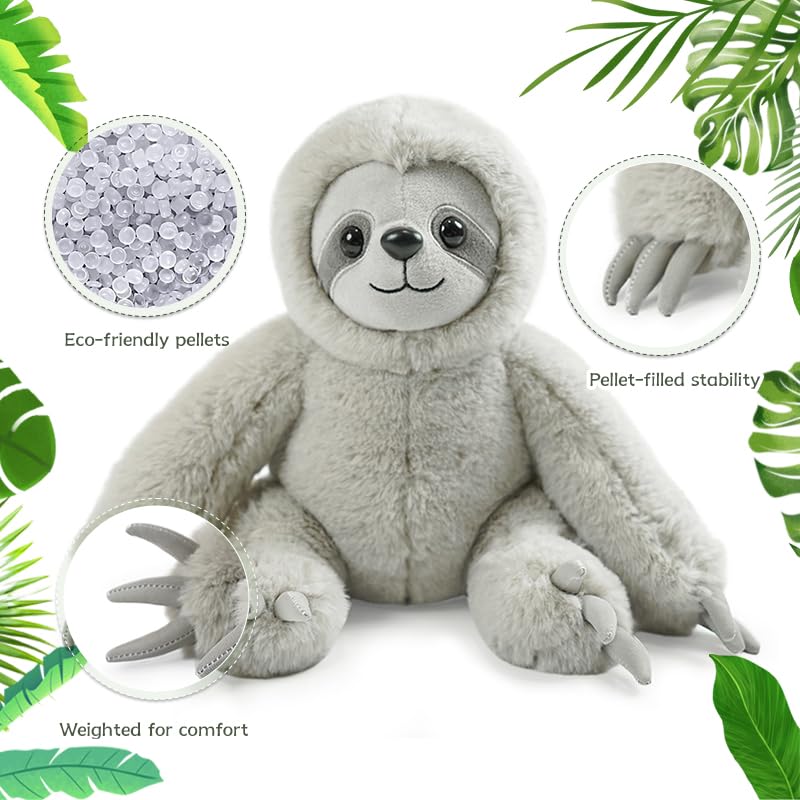 Hideekoog sloth plush bedtime companion for night-time routines