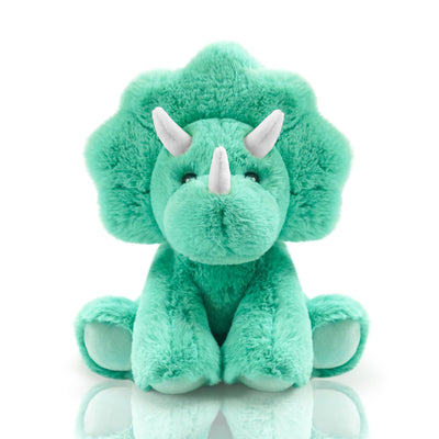 Hideekoog Triceratops plush, front view, a cuddle-worthy friend for kids