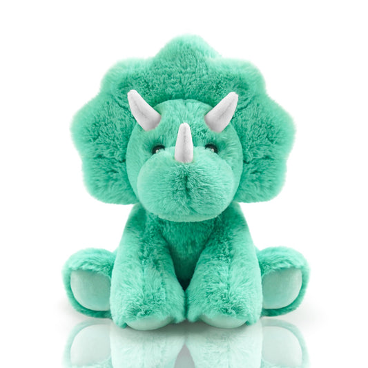 Hideekoog Triceratops plush, front view, a cuddle-worthy friend for kids