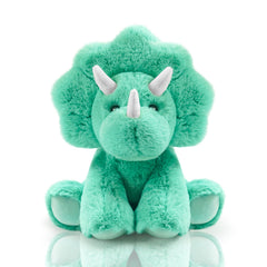 Hideekoog Triceratops plush, front view, a cuddle-worthy friend for kids