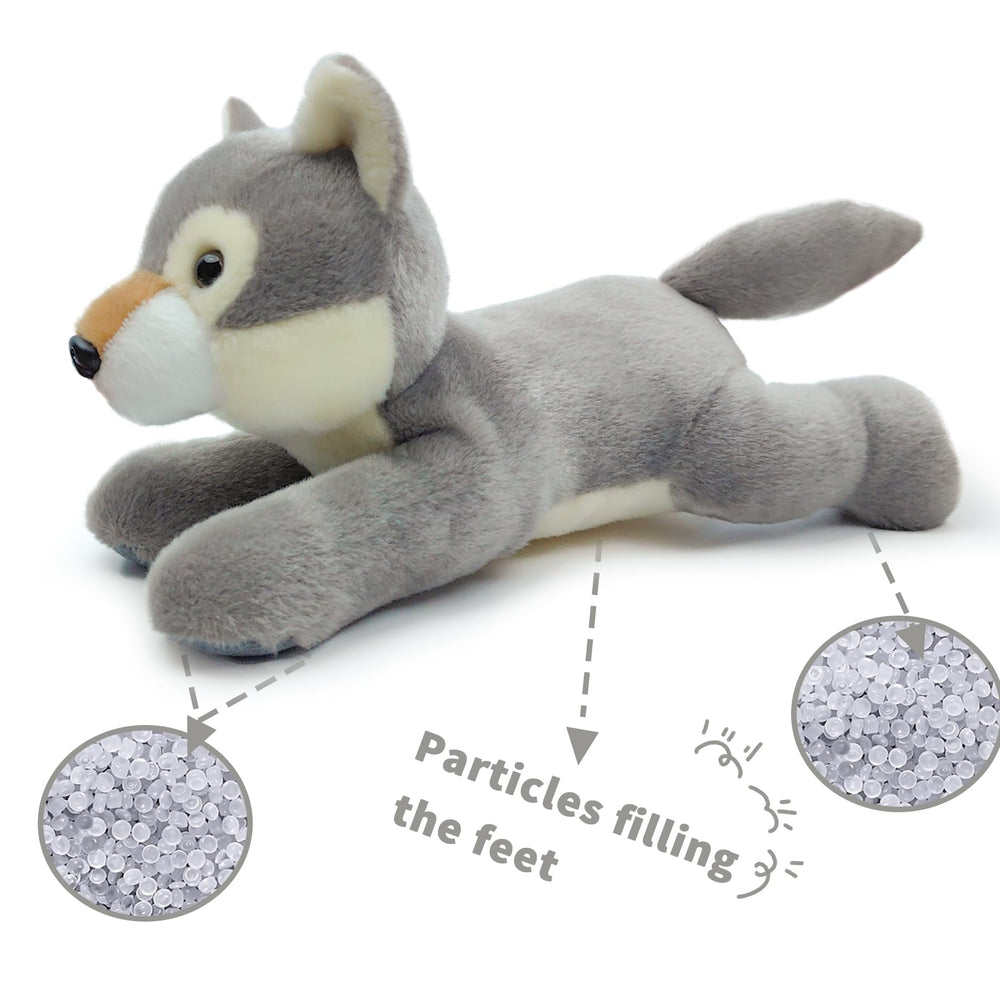 Hideekoog wolf in baby room decor doubles as a cuddle buddy.