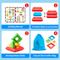 Hieoby STEM blocks promote fine motor skills and problem solving