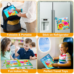 Hieoby travel-friendly magnetic puzzles keep pieces secure during trips.