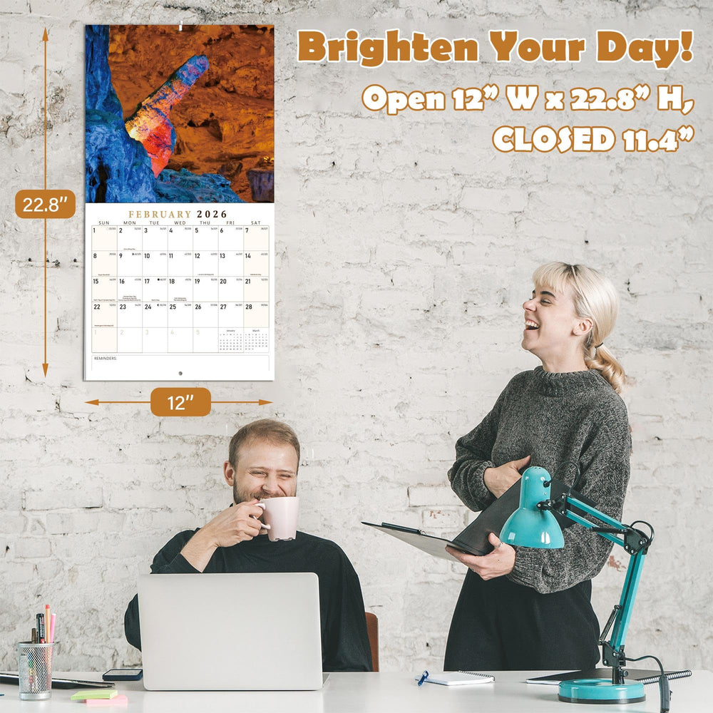 HiFulerr Natures Dongs Calendar 2026 layout showcases large writing blocks for reminders.