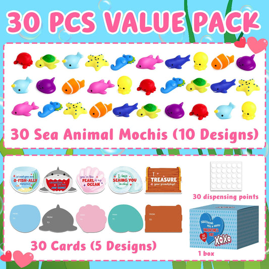 HiFulerr valentines cards featuring ocean themes add color and humor to classroom exchanges.