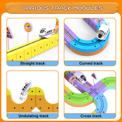 Hifun train set dinosaur world theme sparks storytelling during playtime.