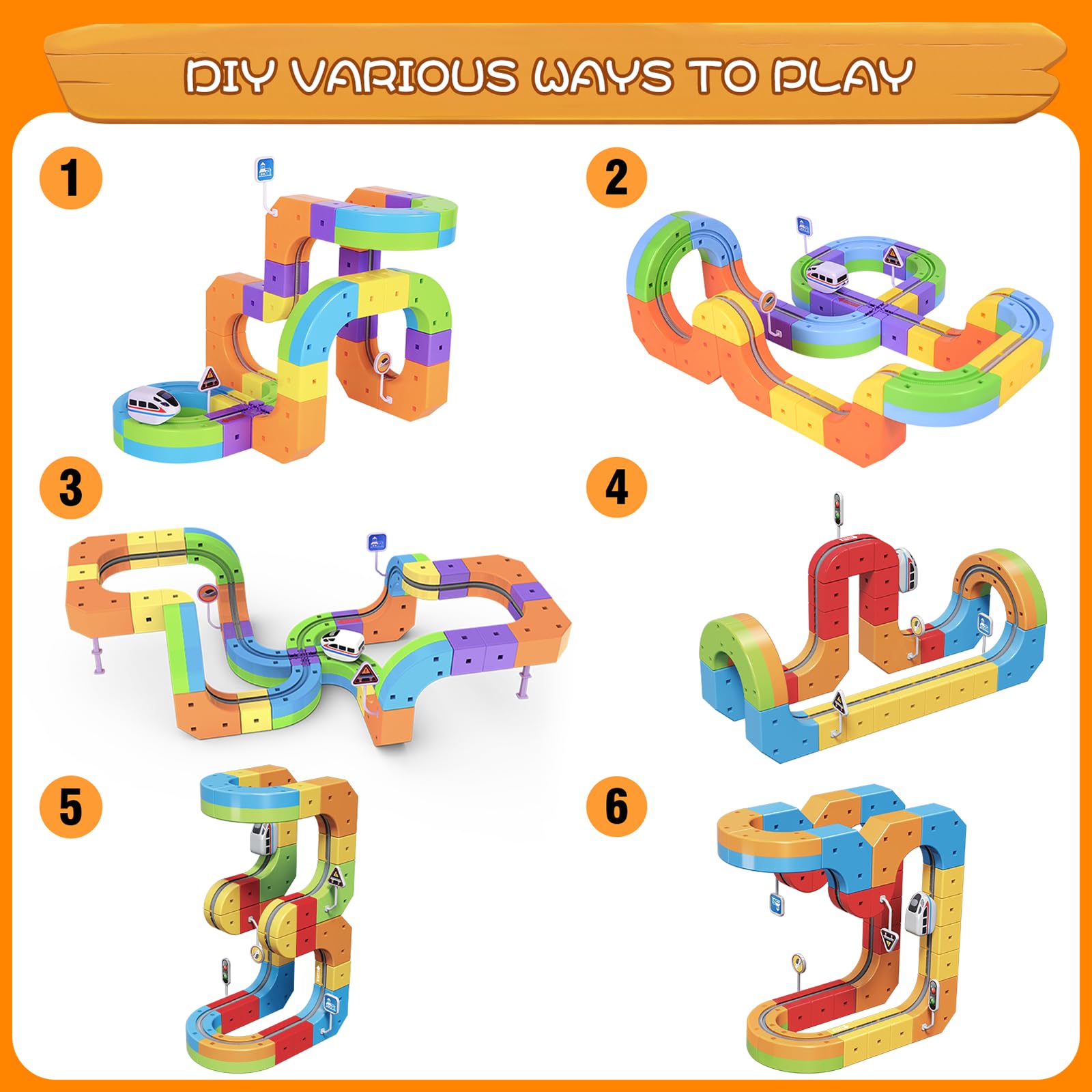 Hifun train set portable storage keeps tracks organized on the go.