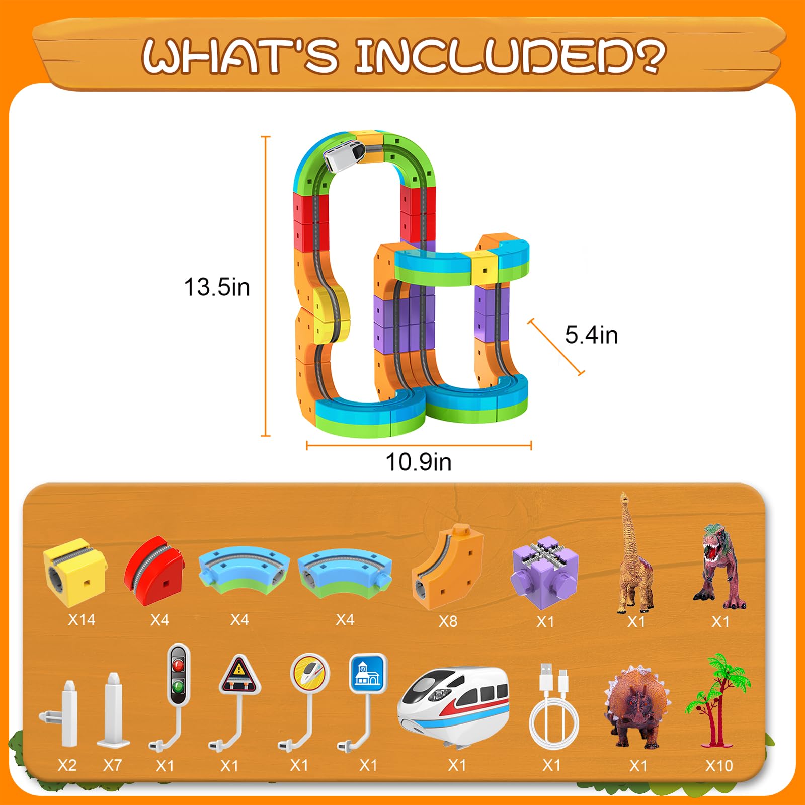 Hifun train set universal blocks enable easy mix-and-match with other versions.