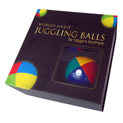 Higgins Brothers juggling balls boxed set showcasing premium presentation.