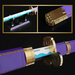 Enma Zoro sword with scabbard offers secure display options.