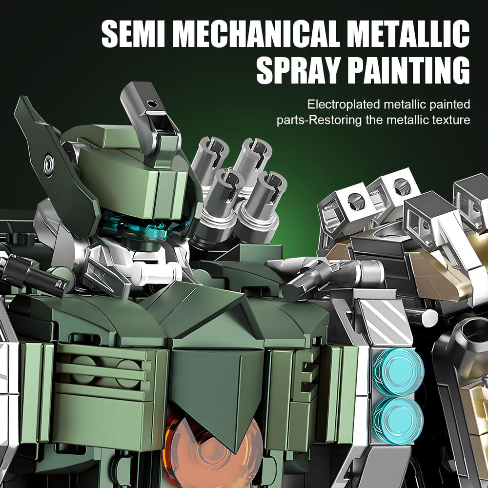 HIGH GODO mech kit includes interchangeable weapons for epic action scenes