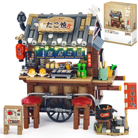 HIGH GODO takoyaki shop front with lanterns for desk display