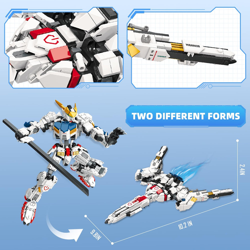 HIGH GODO transforming robot building set display piece enhances desk or shelf setup