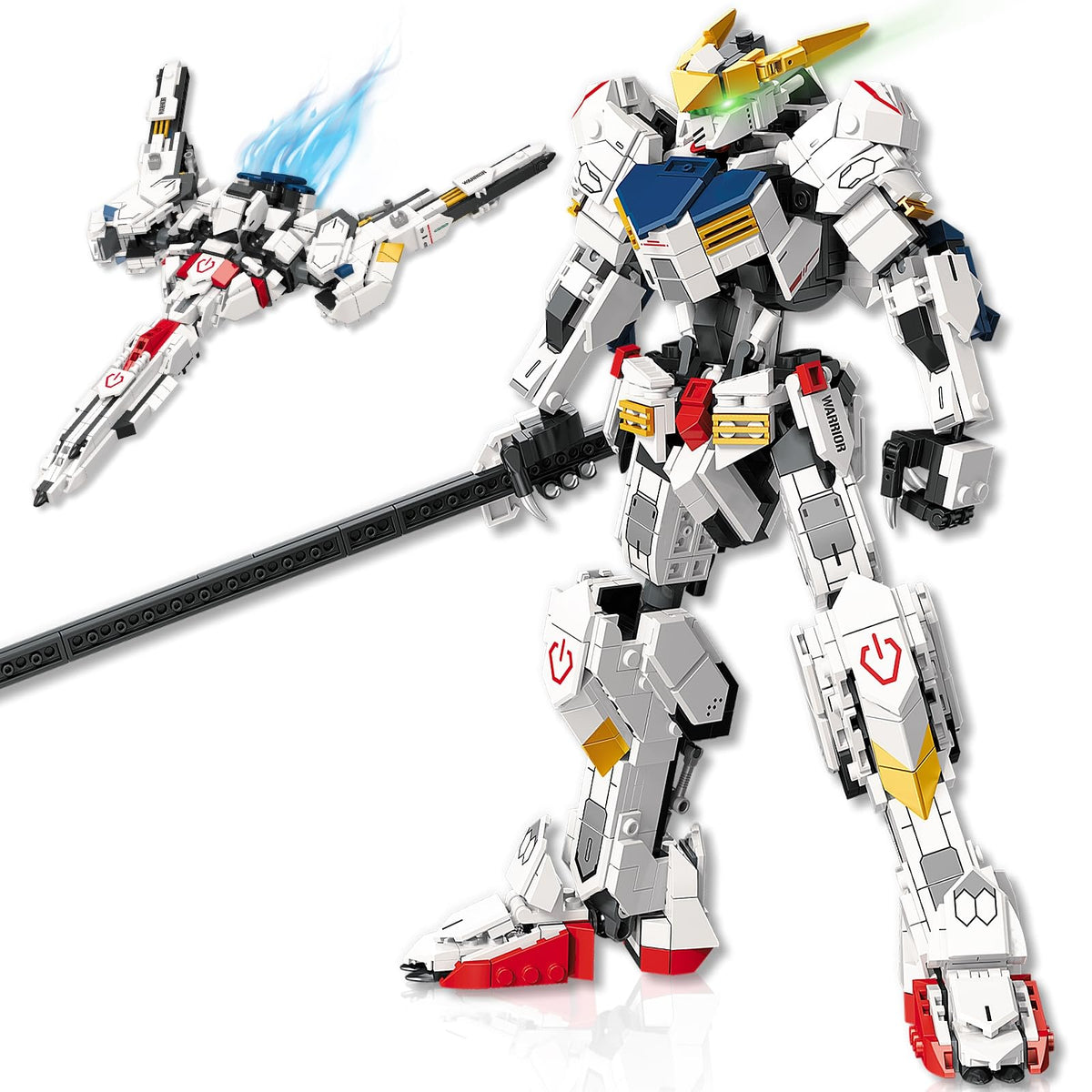 HIGH GODO transforming robot building set robot detail highlights lifelike features for display